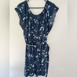 Lauren Conrad Blue Floral Dress